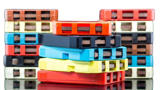 Colorful 8 Track Tapes Needing Digitization