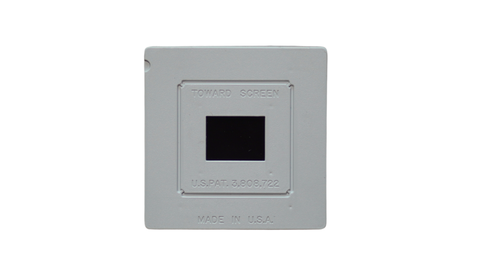 110 Photo Slide TOWARD SCREEN in 2" x 2" Frame US Patent 3,808,722