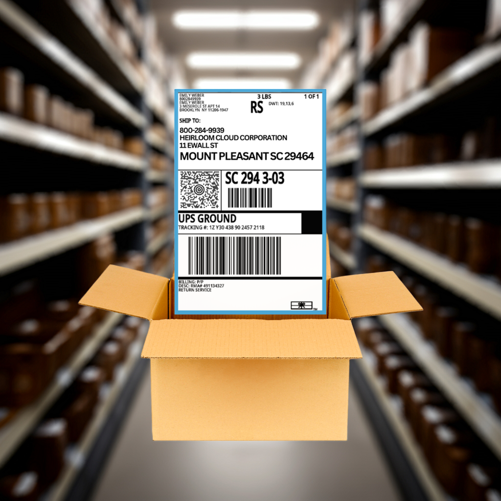 Heirloom Shipping Label