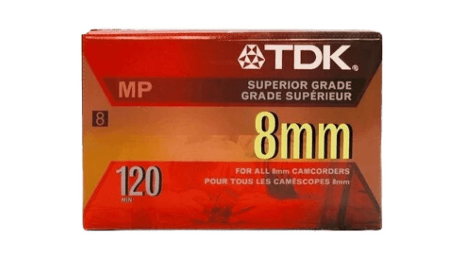 TDK MP 120 8mm Tape Cover