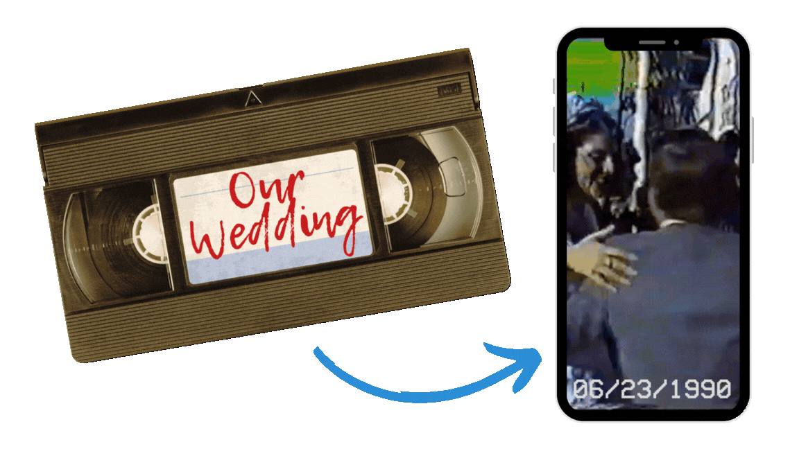 VHS to Digtial of 1990s Wedding Video
