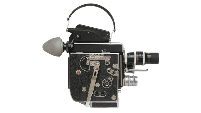 Vintage 16mm film camera used for family movies