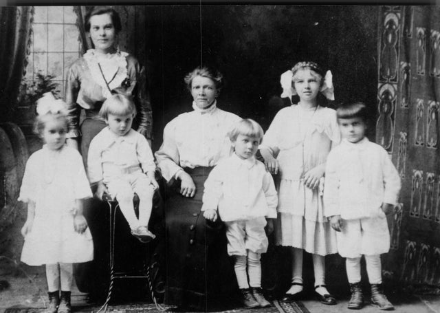 Vintage black and white photograph representing childhood memories