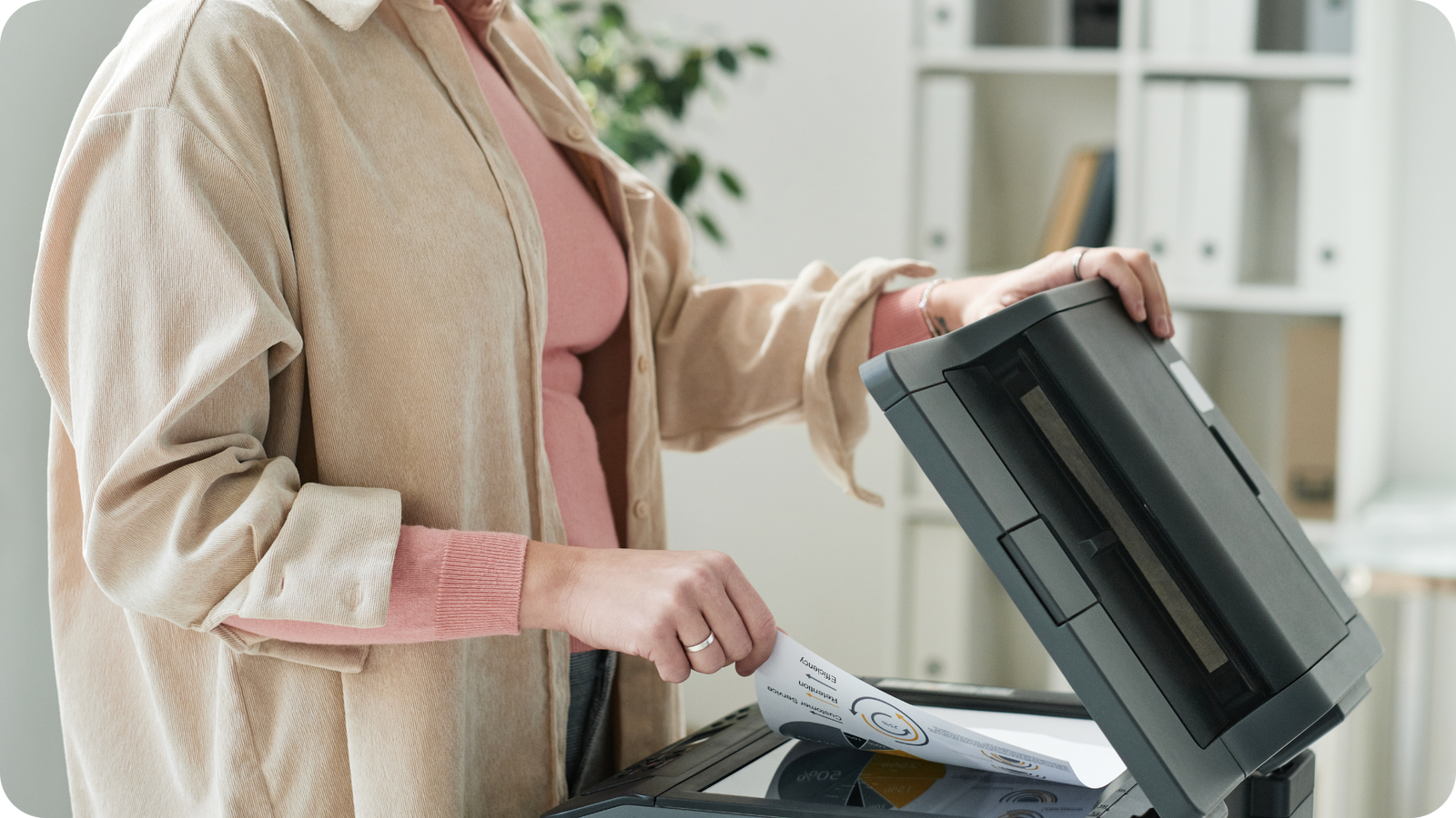 Document being scanned at 300 DPI resolution