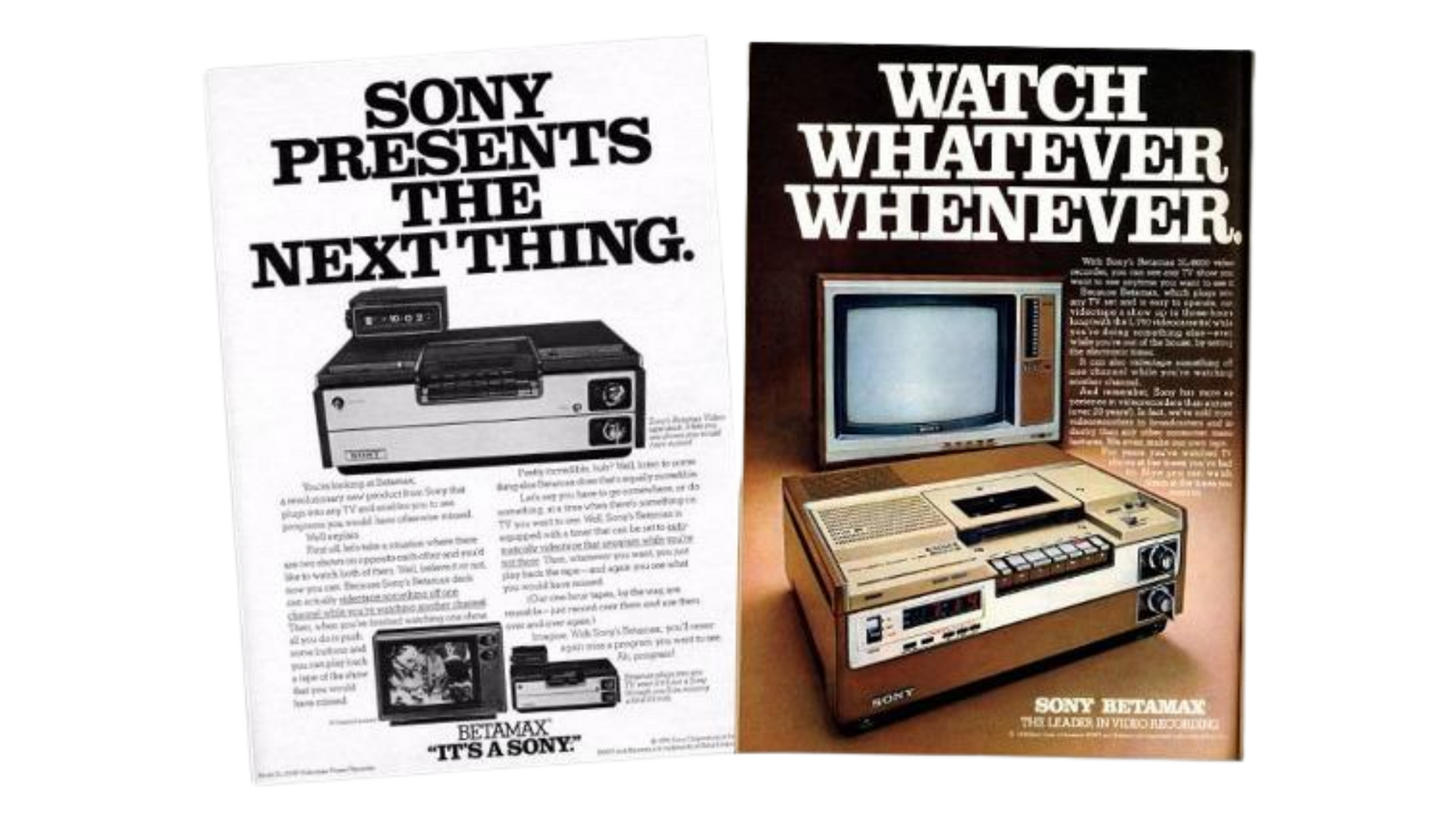 Vintage Ad for Sony Betamax Invented