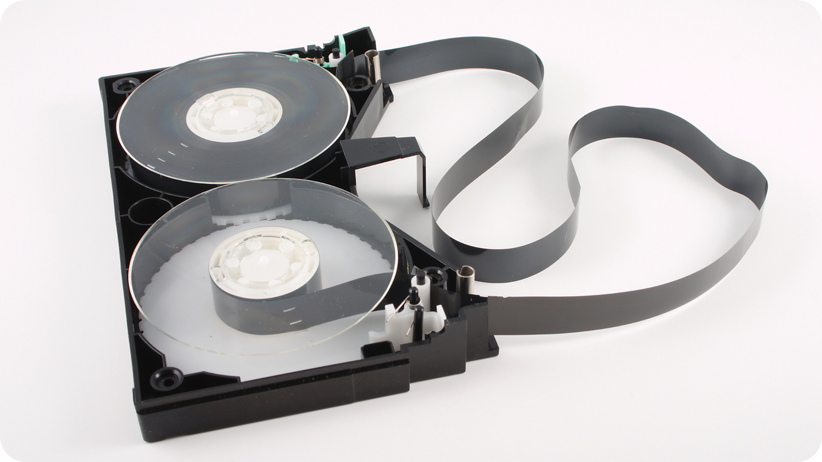 Betamax Tape Exposed from an Open Cassette