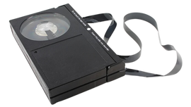 Betamax Video Cassette with Tape Exposed