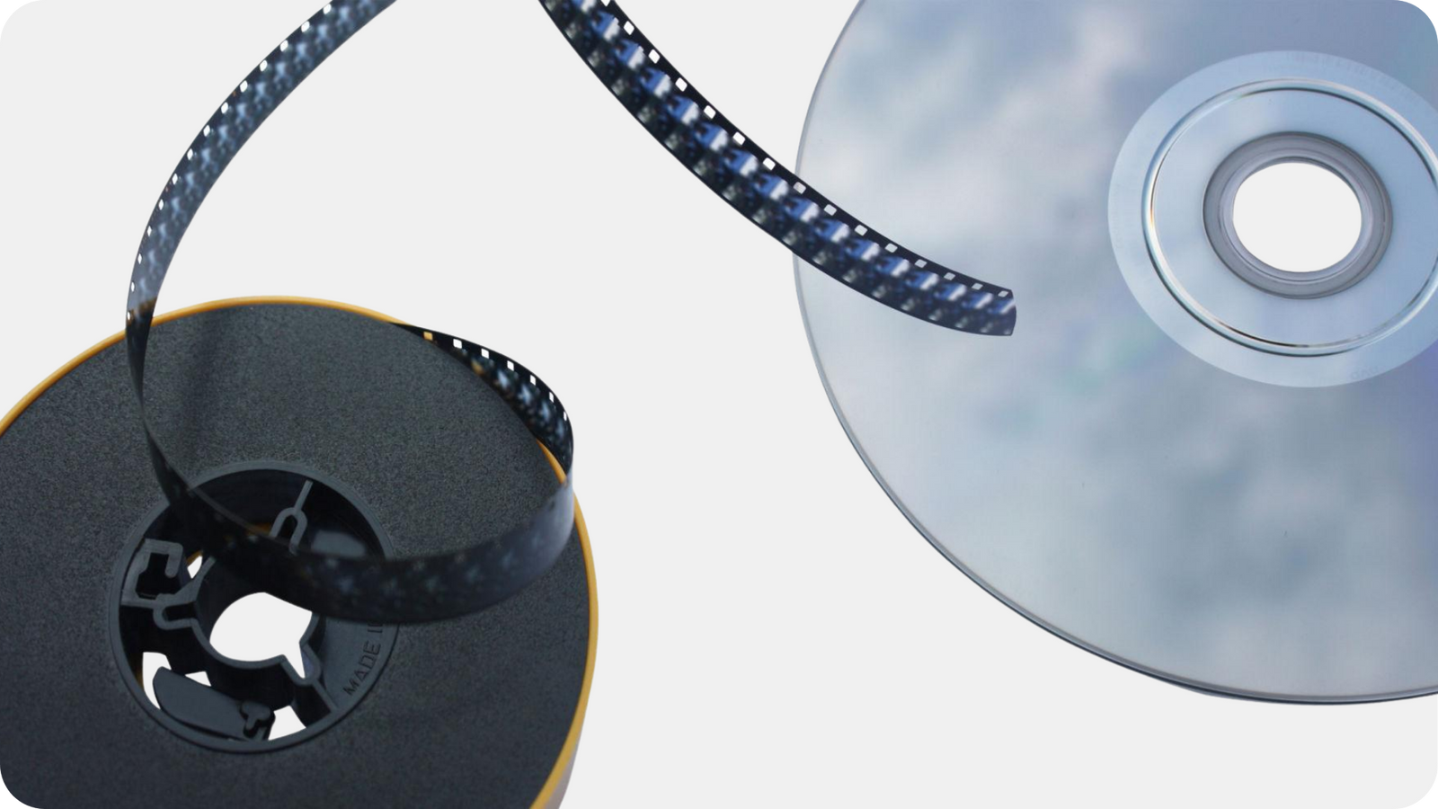 Super 8 film reel being converted to DVD