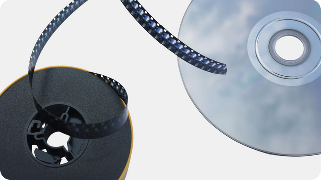 Super 8 film reel being converted to DVD