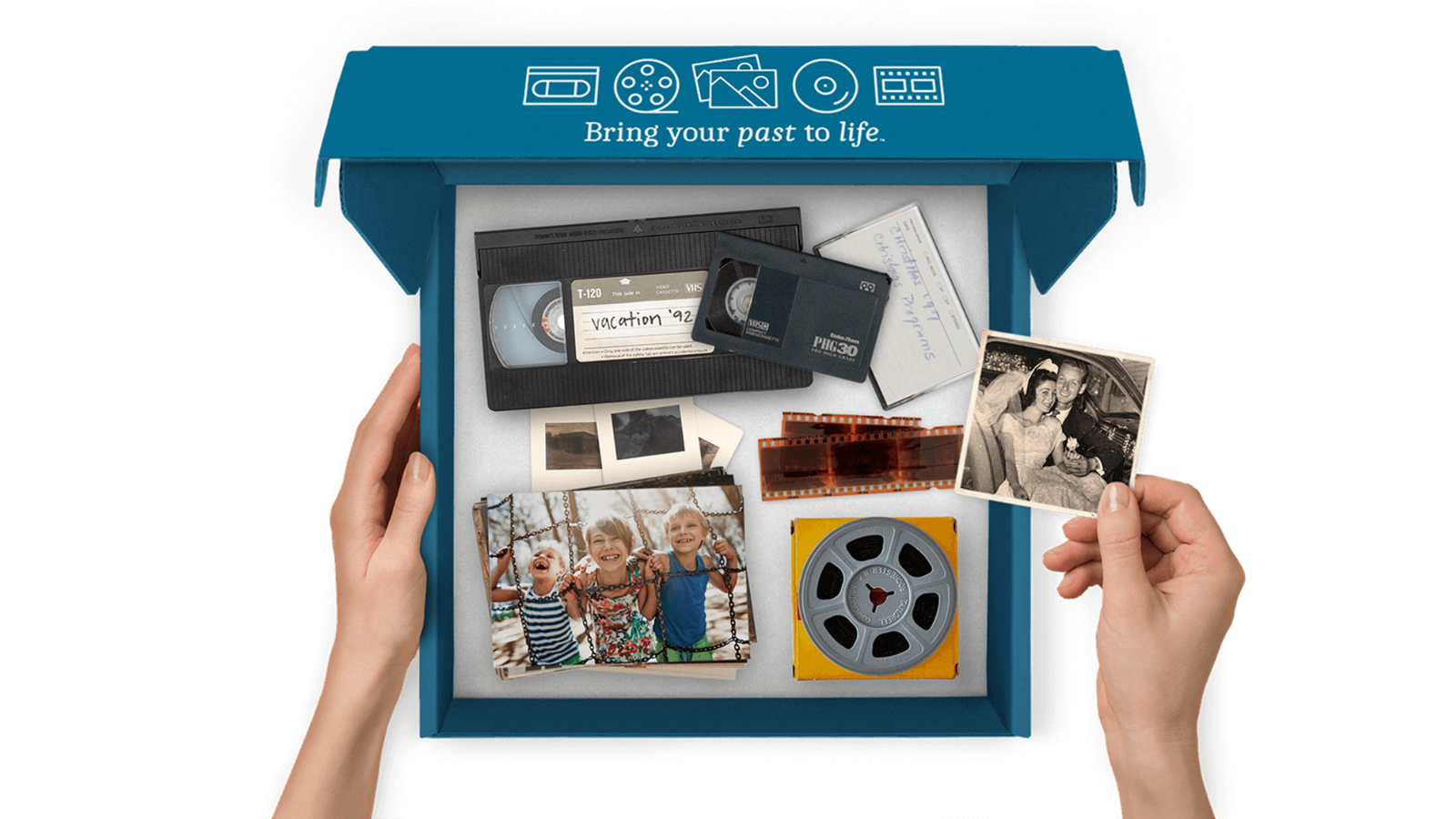 Converting photos, VHS tapes, and film reels into digital files