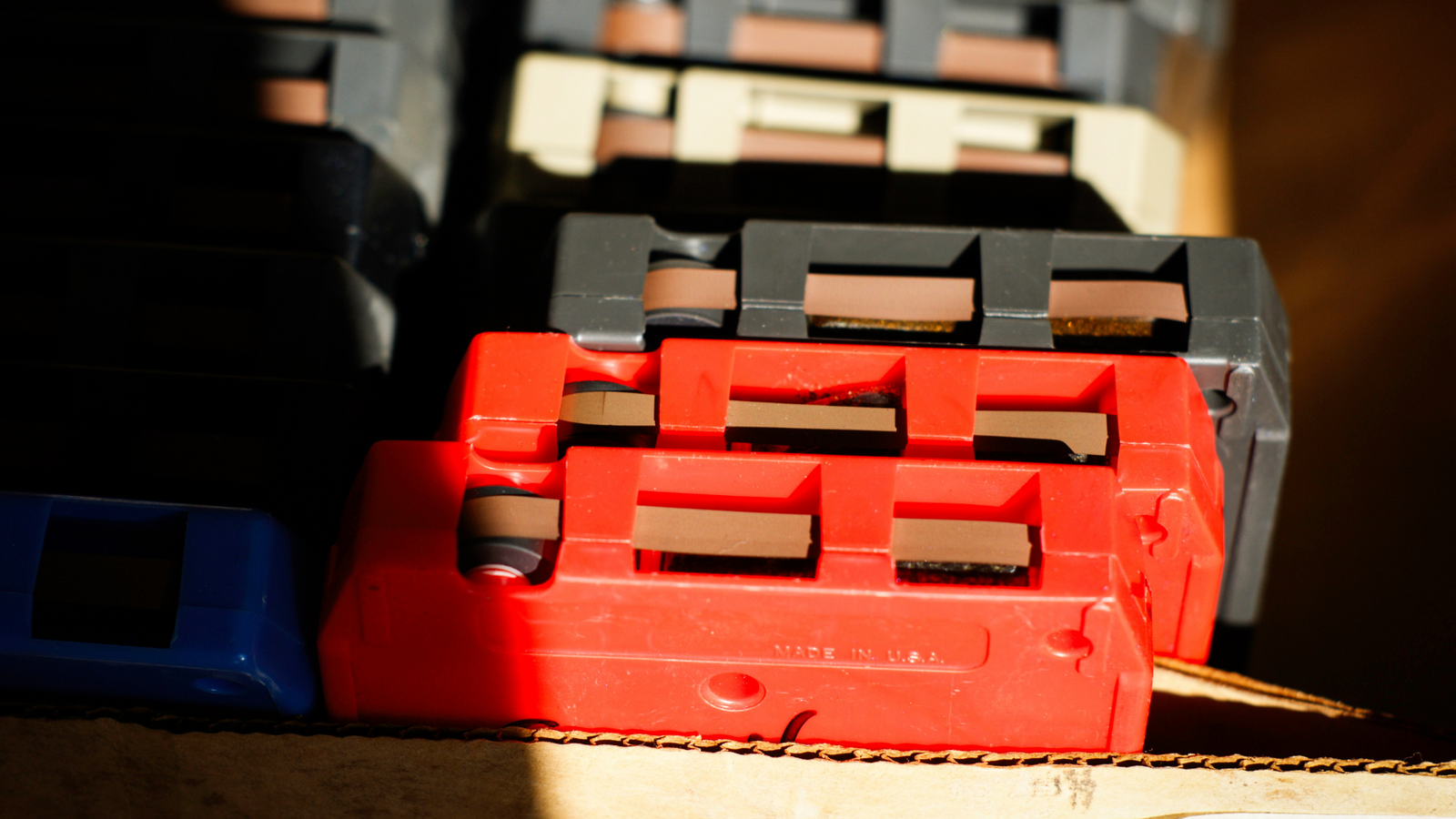 Eight track tapes ready for digital conversion