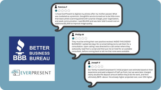 EverPresent accused of scam on the Better Business Bureau (BBB) website