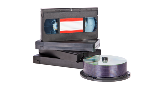 VHS tapes to be transferred to DVDs