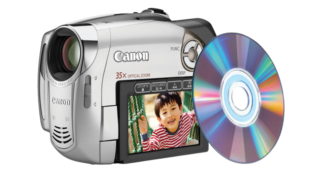 Mini DVD camcorder and compact disc for digitization