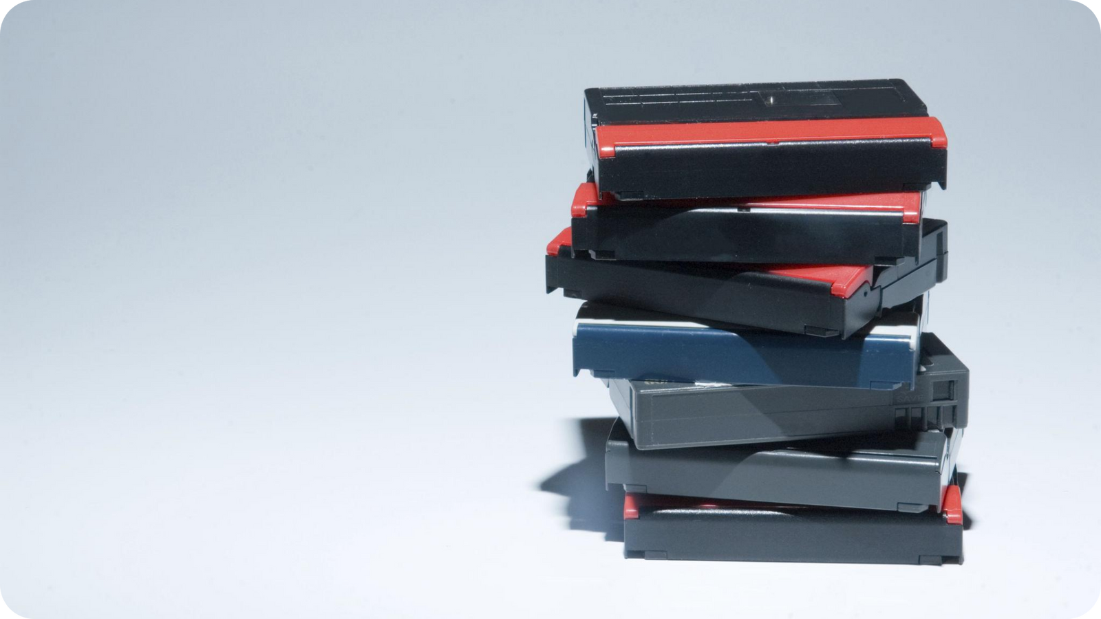 Mini DV cassette tapes showing compact design