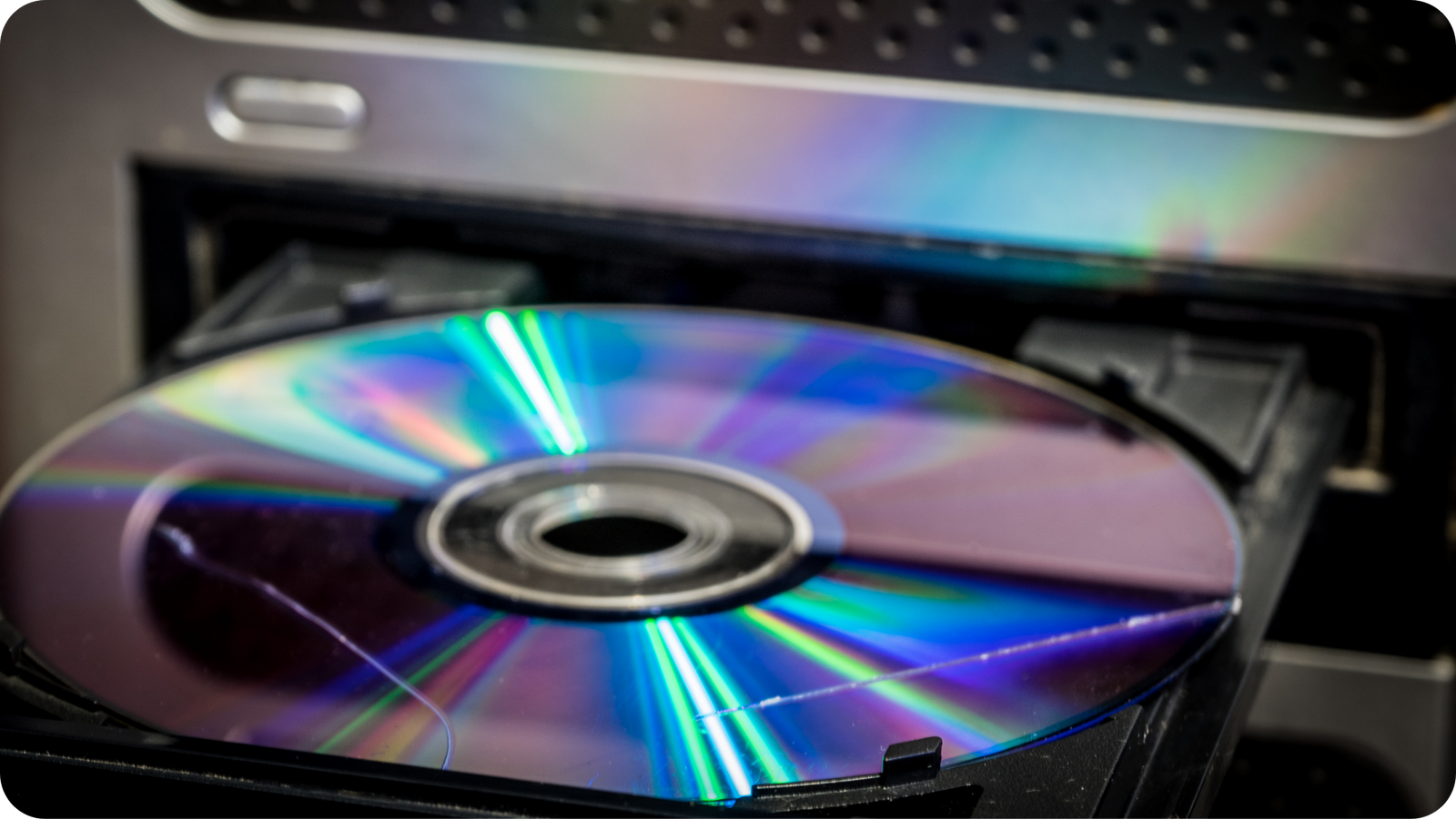 Scratched disc showing why DVD your memories is a bad idea