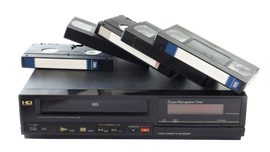 VCR with Five Blank VHS Tapes