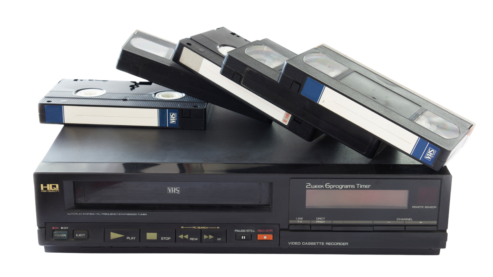 VCR and VHS tapes needing digital conversion