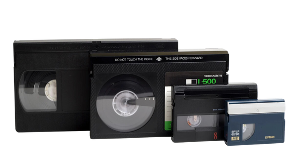 VHS, Betamax, 8mm, and MiniDV Camcorder Tapes