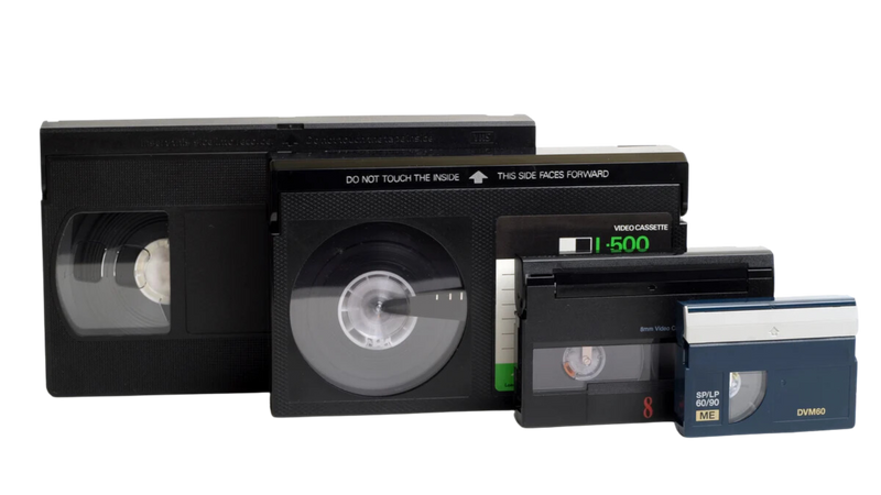 VHS, Betamax, Video8, and MiniDV Camcorder Tapes