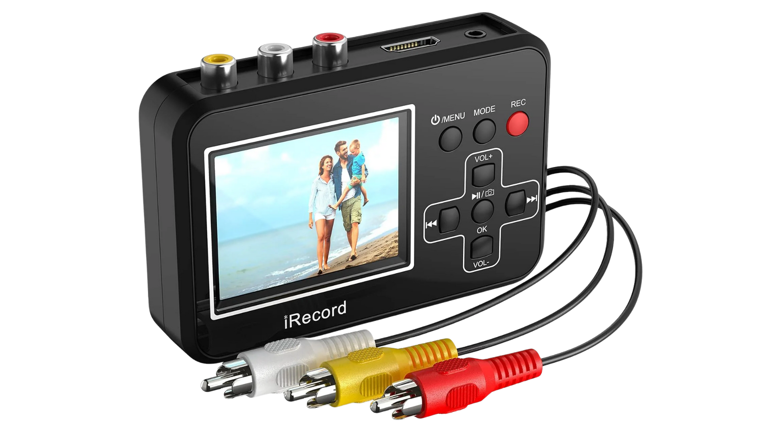 Home VHS converter setup with VCR and capture device, illustrating common DIY digitizing attempts