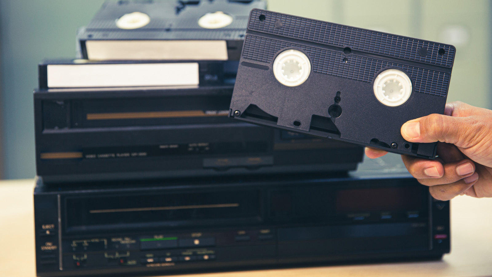 VHS Player and VCR Tapes