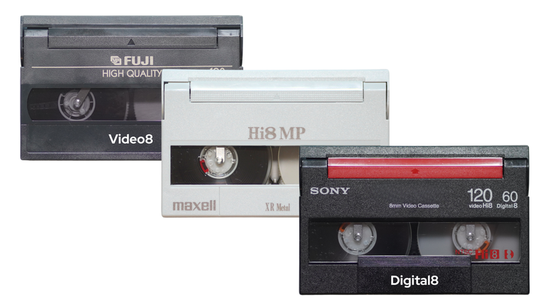 Video8 vs Hi8 vs Digital8 Cassette Tapes