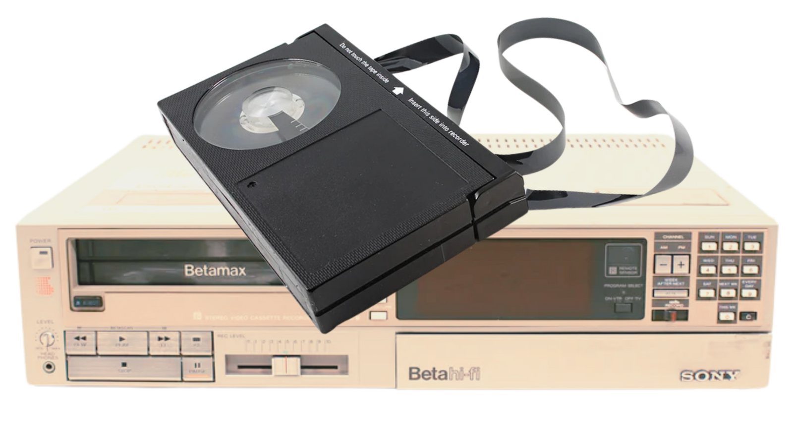Vintage Betamax player and tape needing digital conversion