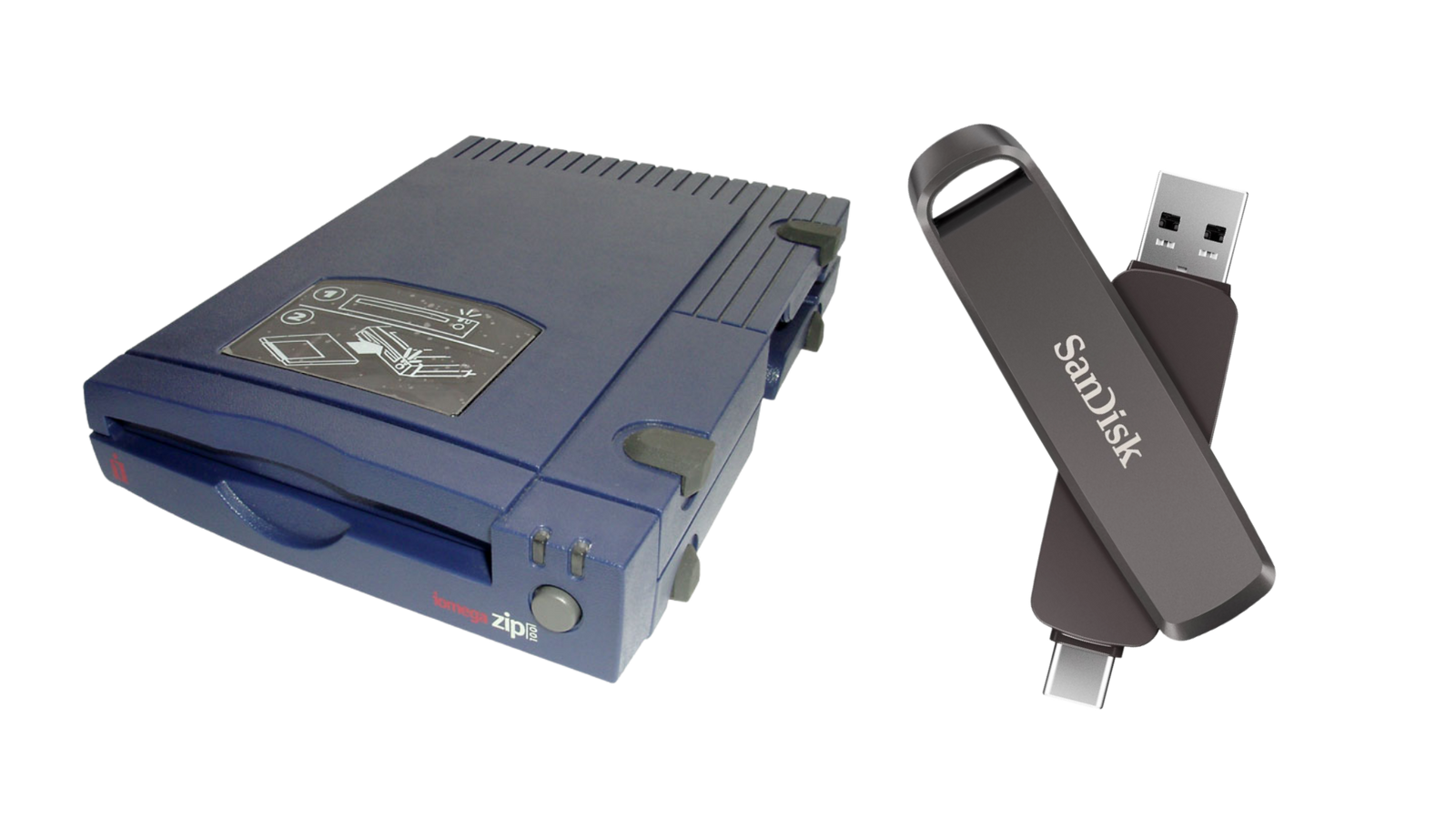 Zip Drive vs Thumb Drive