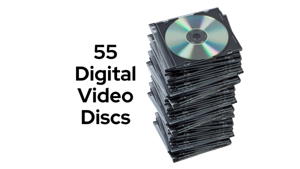 Large Stack of Cluttered DVDs