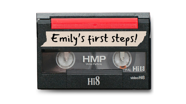 Baby's First Steps Stuck on 8mm Tape