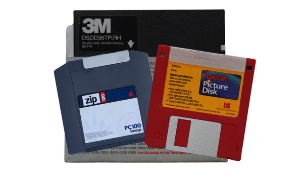 Iomega Zip, 5.25 Inch, and 3.5 Inch Floppy Disks