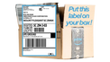Heirloom shipping label fits on any size box!