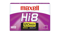 Maxell 120min Hi8 60min Digital8 8mm Tape Cover