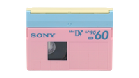 Pink Sony MiniDV Tape