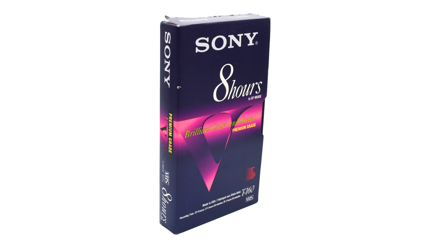 Sony T-160 8 Hour Premium Grade VHS Tape