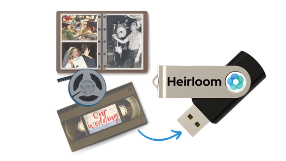 Heirloom USB 3.0 Flash Drive for Digital Photos and Video