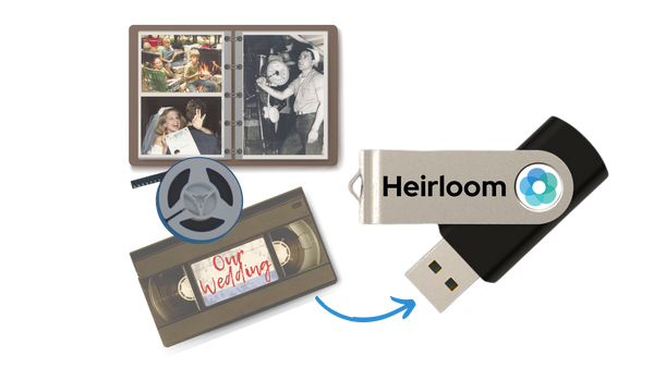 Heirloom USB 3.0 Flash Drive for Digital Photos and Video