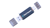 Heirloom Flash Drive for Digital Memories with USB 3.0 and USB-C