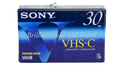 Case for a compact Sony VHS-C camcorder videocassette