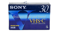 Case for a compact Sony VHS-C camcorder videocassette